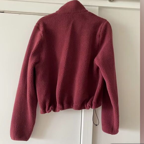 CUTS Polartec® Sherpa 1/2 Zip |Cabernet Classic-Fit Womens Sweatshirt NWT - Picture 4 of 6